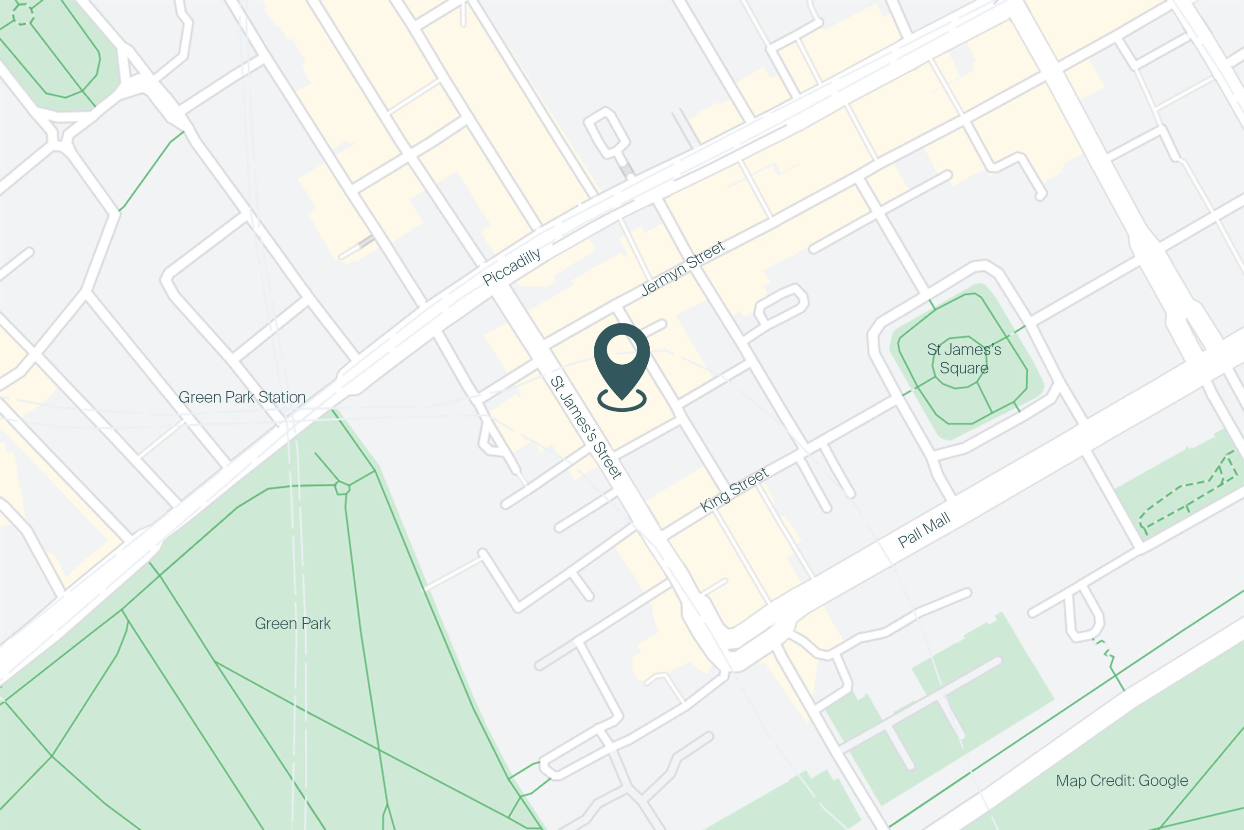 A map of the area around Smithson Plaza